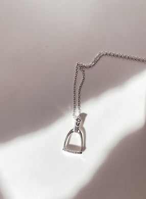 Stirrup Necklace - Sterling Silver
