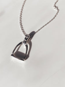 Stirrup Necklace - Sterling Silver