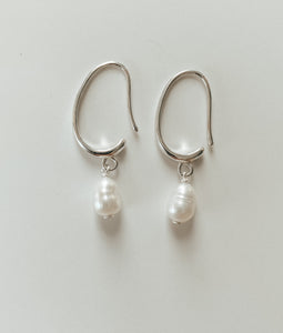 Sterling Silver Pearl Drop Earrings