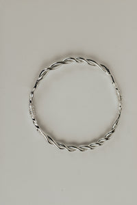 Barbed Wire Bangle - Sterling Silver