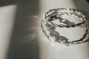 Barbed Wire Bangle - Sterling Silver