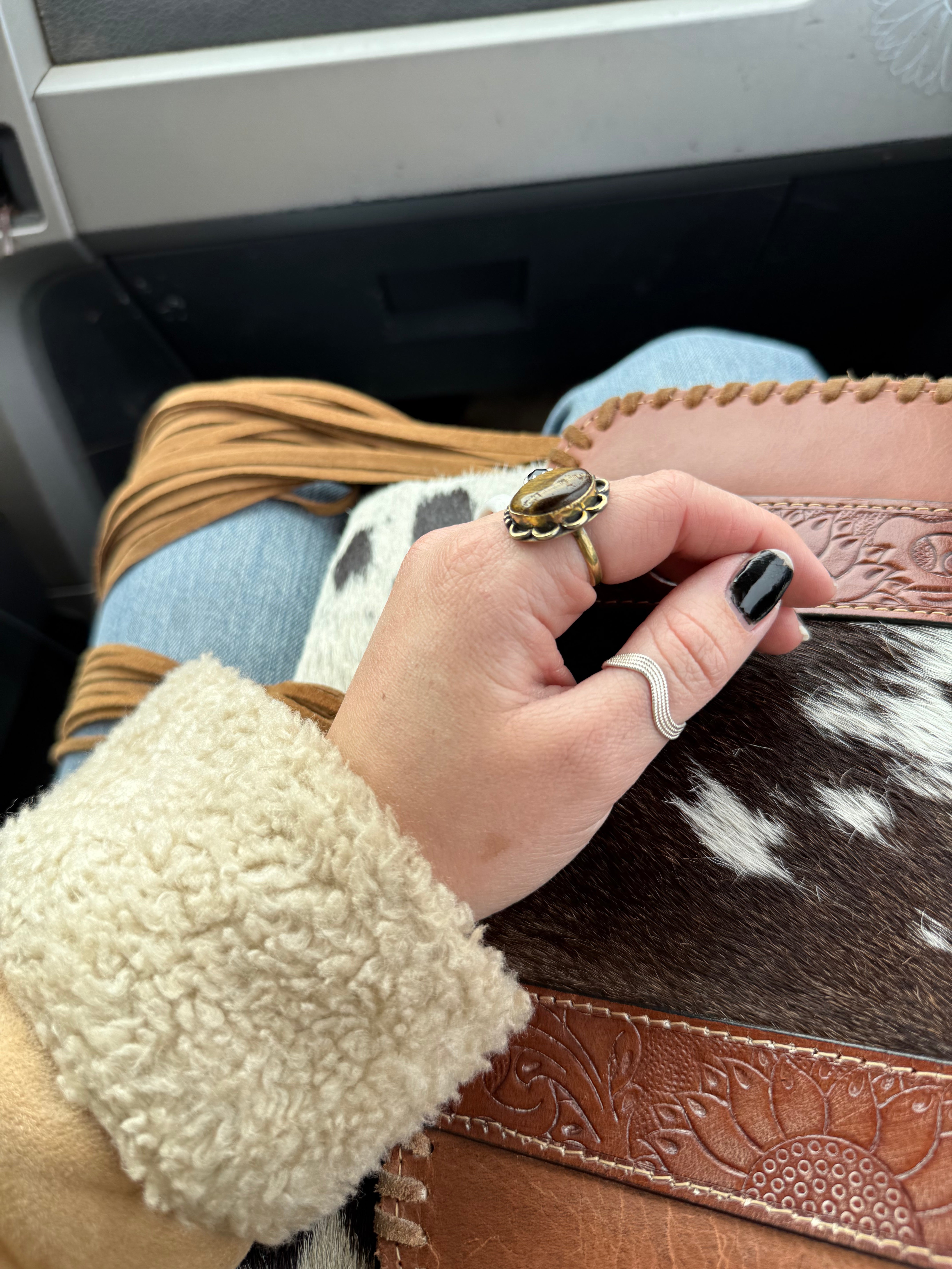 Lucky Lariat Ring in 925 Sterling Silver